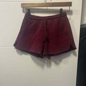 Burgundy shorts